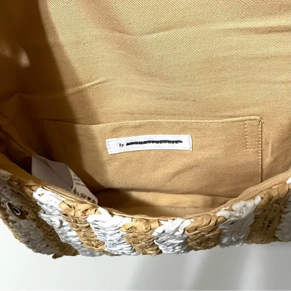 Anthropologie Striped Raffia Shoulder Bag - Picture 9 of 12